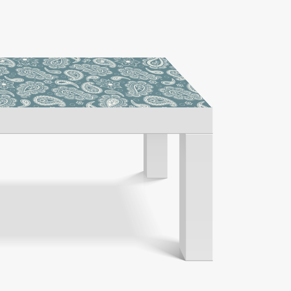 Naklejka na biurko i stół morski wzór paisley z kwiatowymi motywami – Wallissimo® Naklejka na biurko i stół morski wzór paisley z kwiatowymi motywami – Wallissimo®
