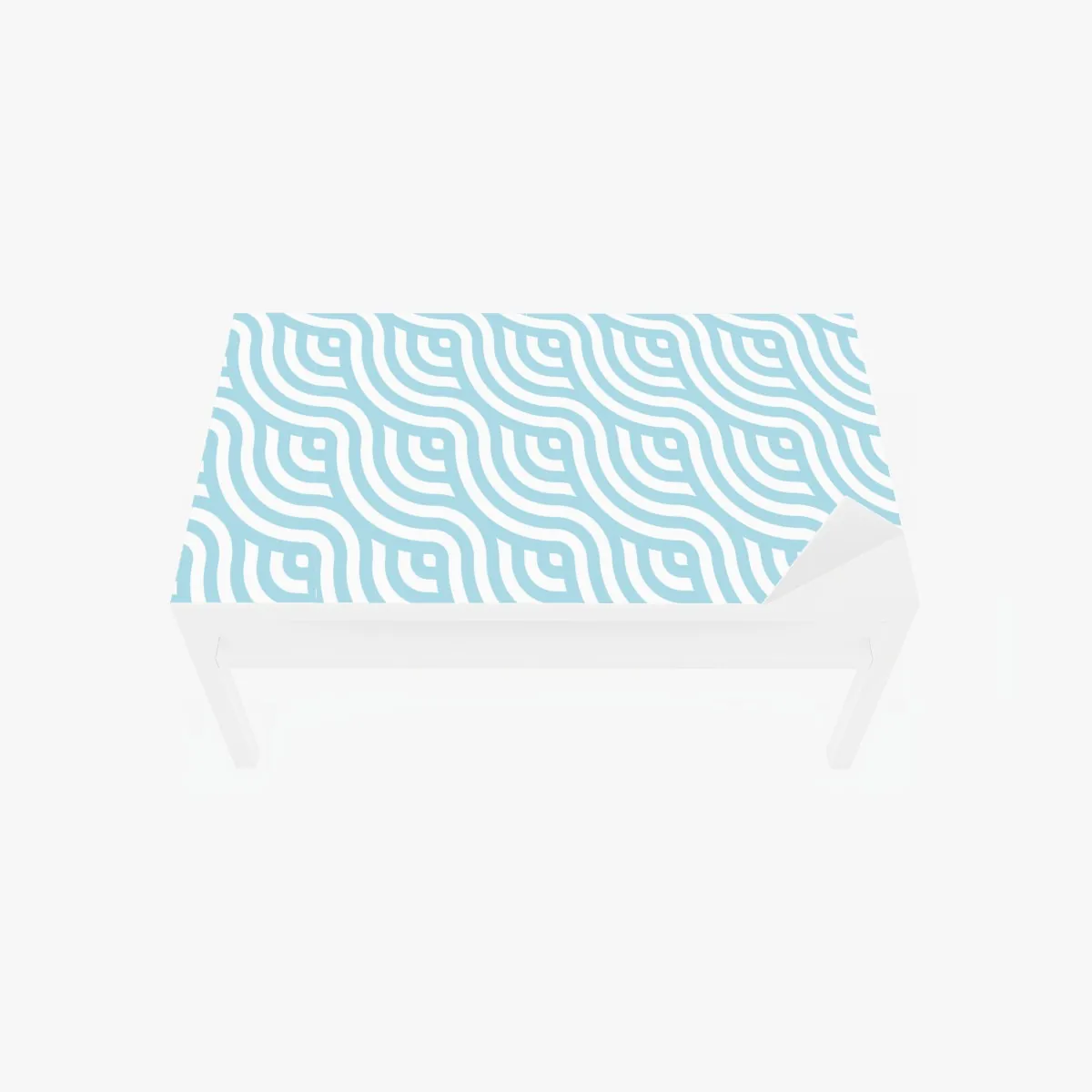 Naklejka na biurko i stół miękki turkusowy geometryczny wzór fal – Wallissimo® Naklejka na biurko i stół miękki turkusowy geometryczny wzór fal – Wallissimo®