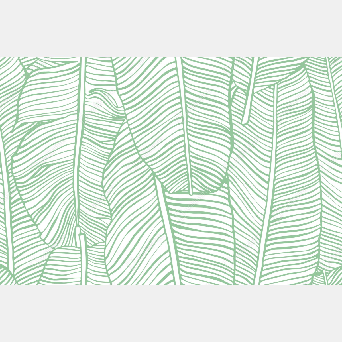 Naklejka na biurko i stół miętowy wzór liści bananowca – Wallissimo® Naklejka na biurko i stół miętowy wzór liści bananowca – Wallissimo®