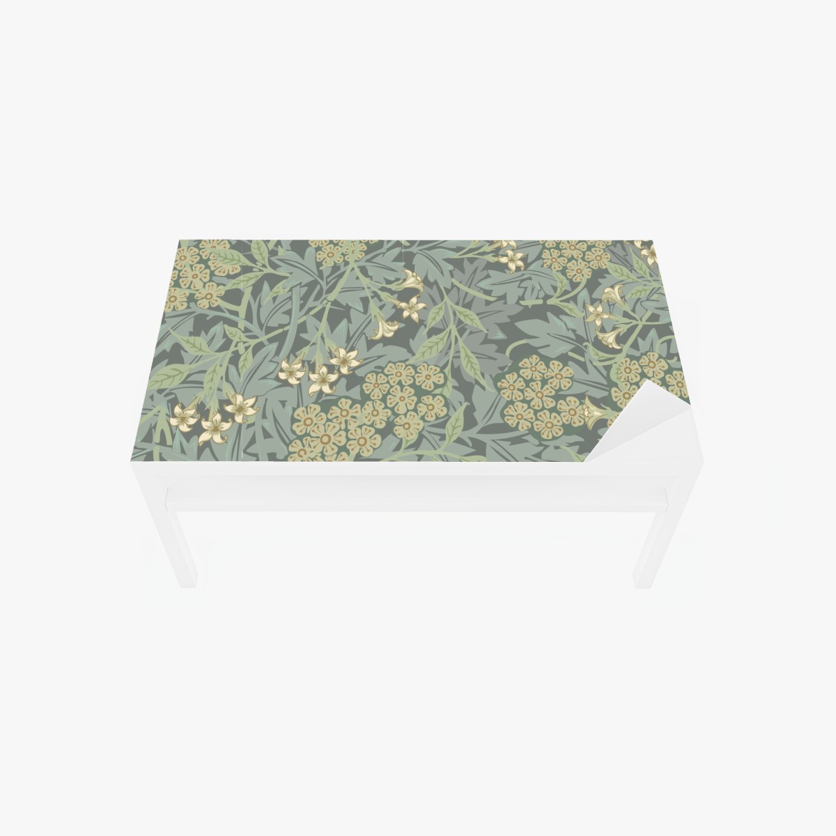 Table & desk veneer vintage botanical floral pattern