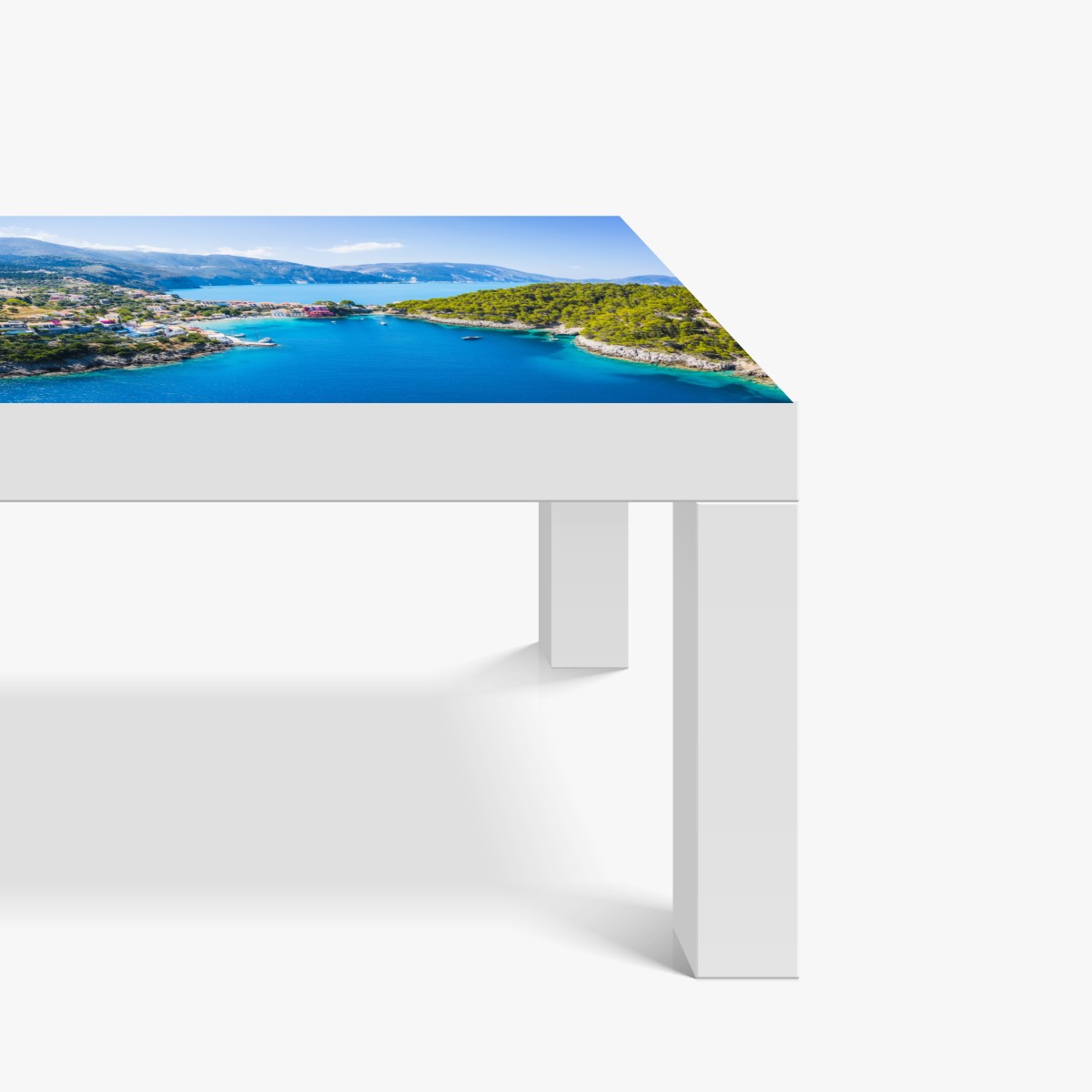 Naklejka na biurko i stół słoneczna zatoka z turkusową wodą – Wallissimo® Naklejka na biurko i stół słoneczna zatoka z turkusową wodą – Wallissimo®