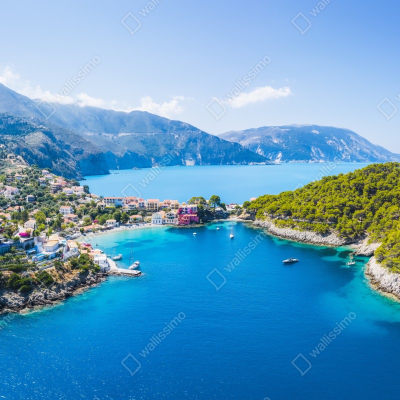 Naklejka na biurko i stół słoneczna zatoka z turkusową wodą – Wallissimo® Naklejka na biurko i stół słoneczna zatoka z turkusową wodą – Wallissimo®