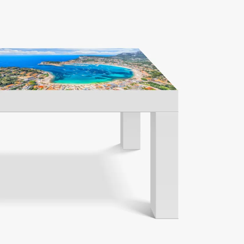 Naklejka na biurko i stół tropikalne liście i kwiaty – Wallissimo®