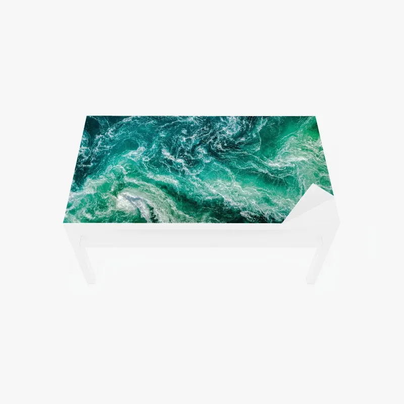 Naklejka na biurko i stół panorama zimowego lasu pokrytego śniegiem – Wallissimo®