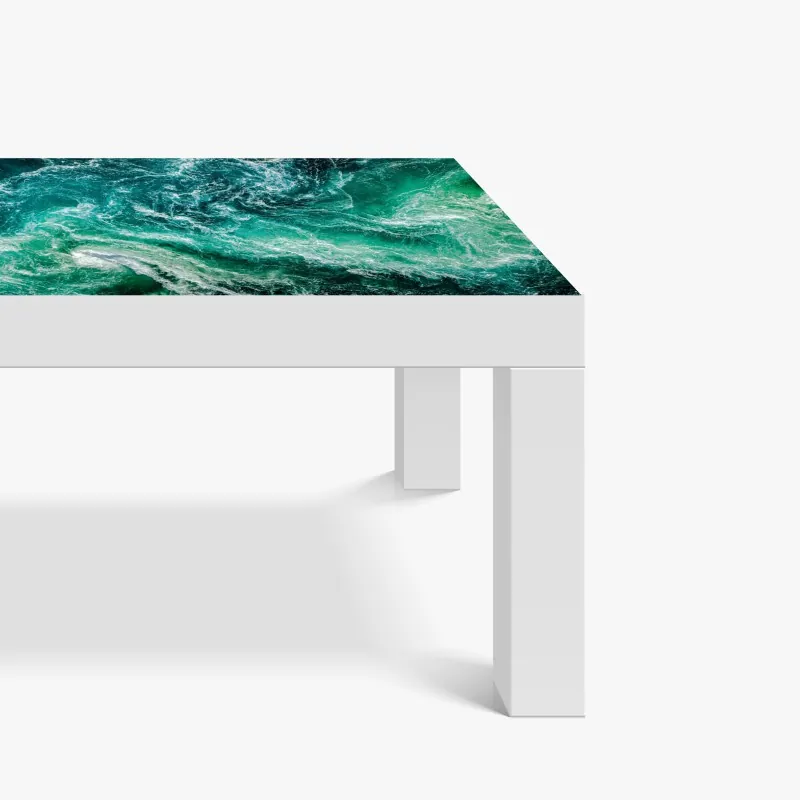 Naklejka na biurko i stół panorama zimowego lasu pokrytego śniegiem – Wallissimo®