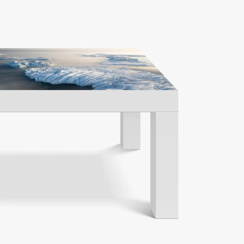 Naklejka na biurko i stół złota panorama zachodu słońca nad plażą z Górą Stołową – Wallissimo®