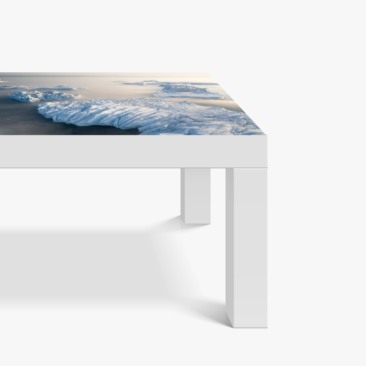 Naklejka na biurko i stół mglista panorama gór lodowych – Wallissimo® Naklejka na biurko i stół mglista panorama gór lodowych – Wallissimo®