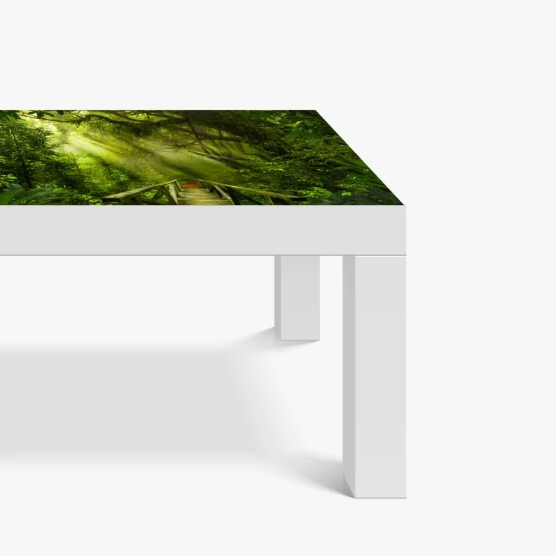 Naklejka na biurko i stół panorama zimowego lasu pokrytego śniegiem – Wallissimo®