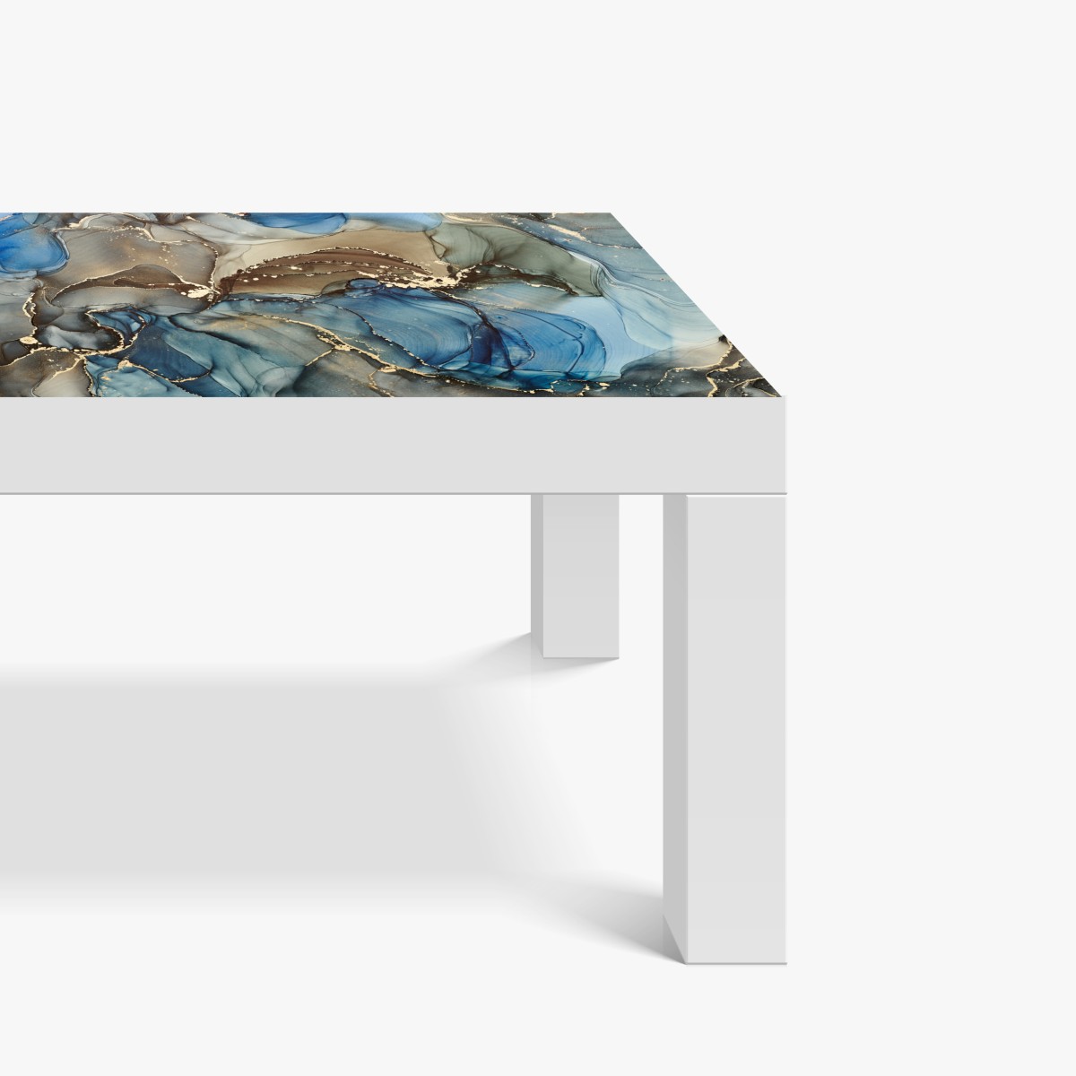 Naklejka na biurko i stół abstrakcja w odcieniach niebieskiego i złota – Wallissimo® Naklejka na biurko i stół abstrakcja w odcieniach niebieskiego i złota – Wallissimo®