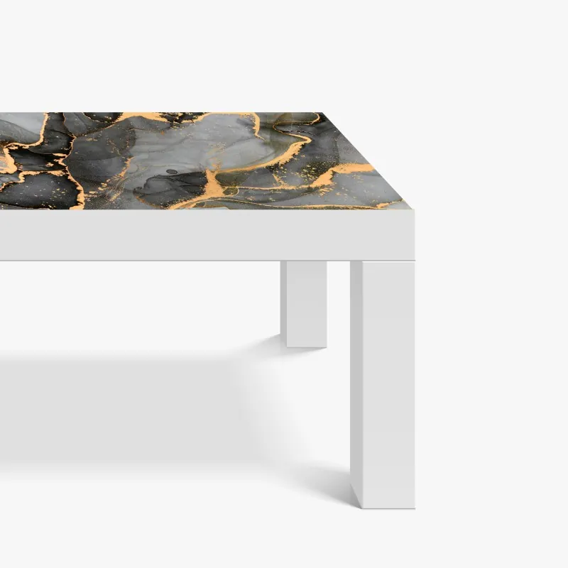 Naklejka na biurko i stół turkusowa abstrakcyjna faktura olejna – Wallissimo®