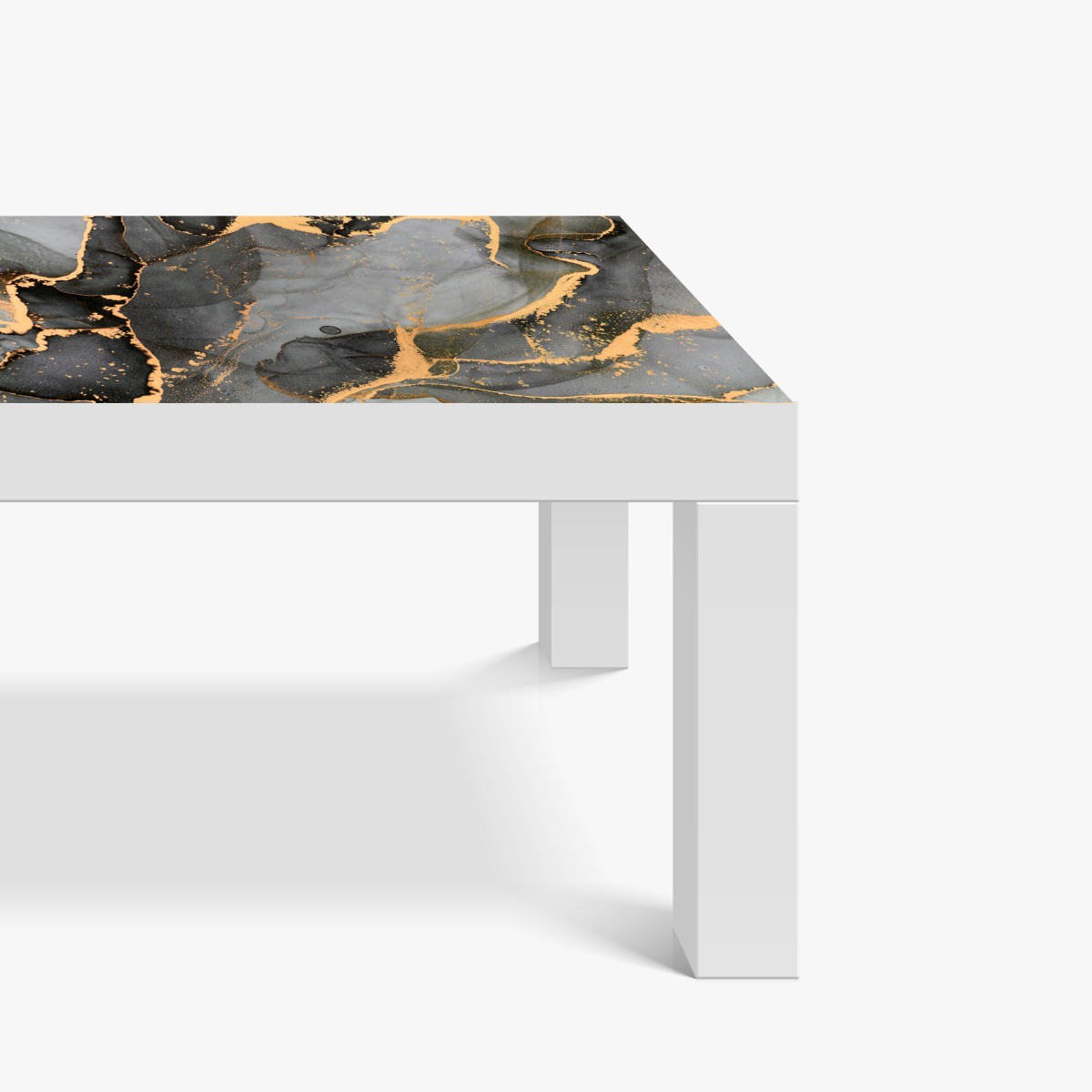 Naklejka na biurko i stół szary marmur ze złotymi żyłkami – Wallissimo® Naklejka na biurko i stół szary marmur ze złotymi żyłkami – Wallissimo®