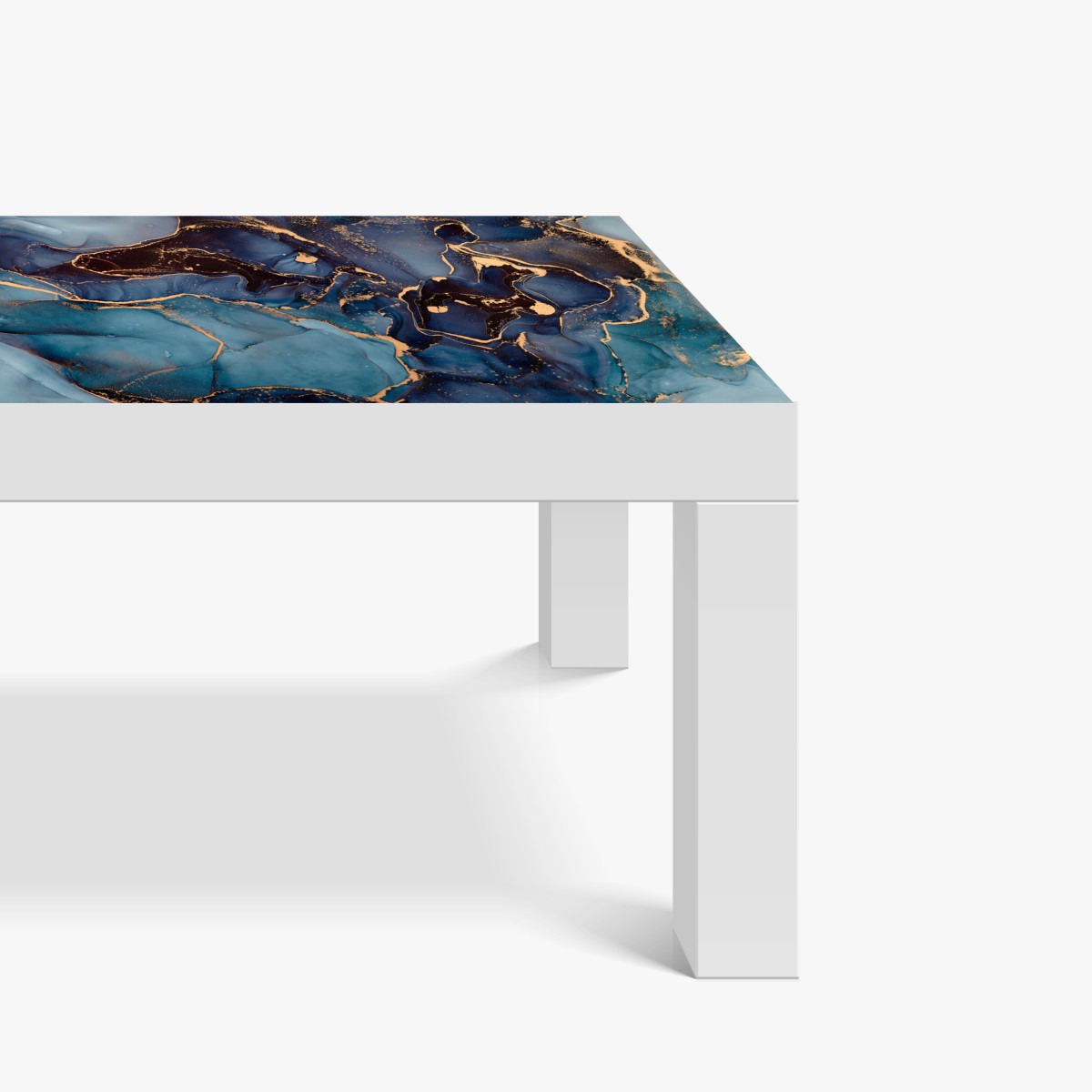 Naklejka na biurko i stół głębokie oceaniczne błękity ze złotymi żyłami – Wallissimo® Naklejka na biurko i stół głębokie oceaniczne błękity ze złotymi żyłami – Wallissimo®