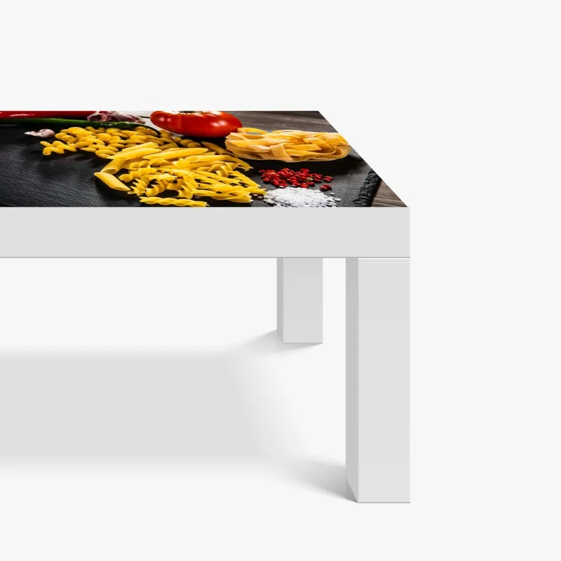 Naklejka na biurko i stół mglista góra z urwiskiem i sosnowym lasem – Wallissimo®