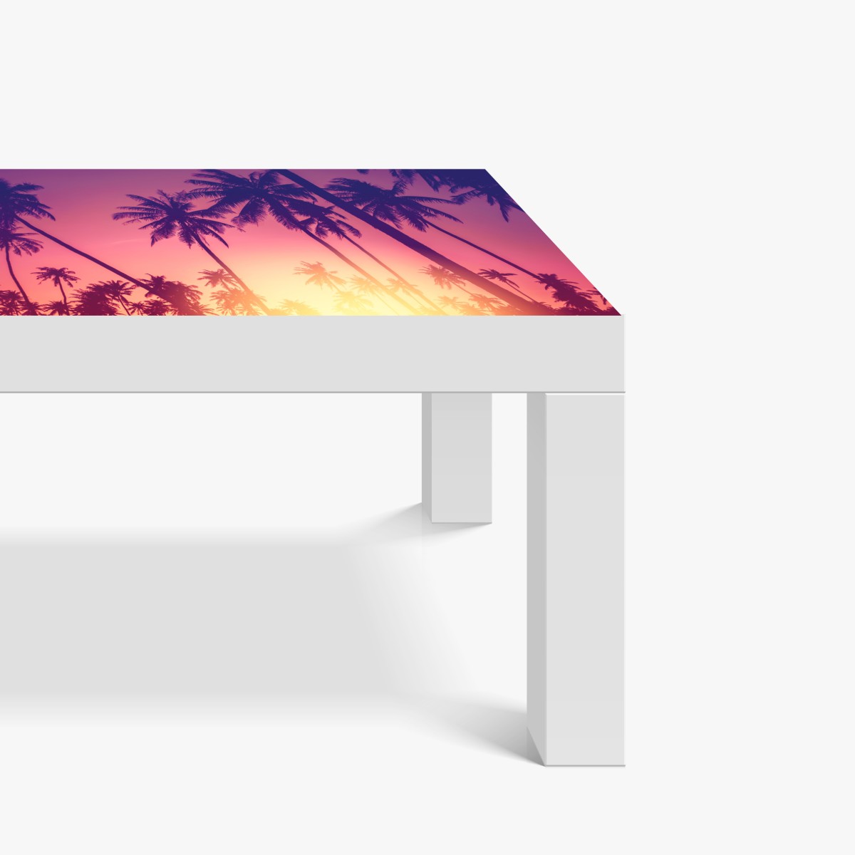Naklejka na biurko i stół tropikalny zachód słońca z palmami – Wallissimo® Naklejka na biurko i stół tropikalny zachód słońca z palmami – Wallissimo®