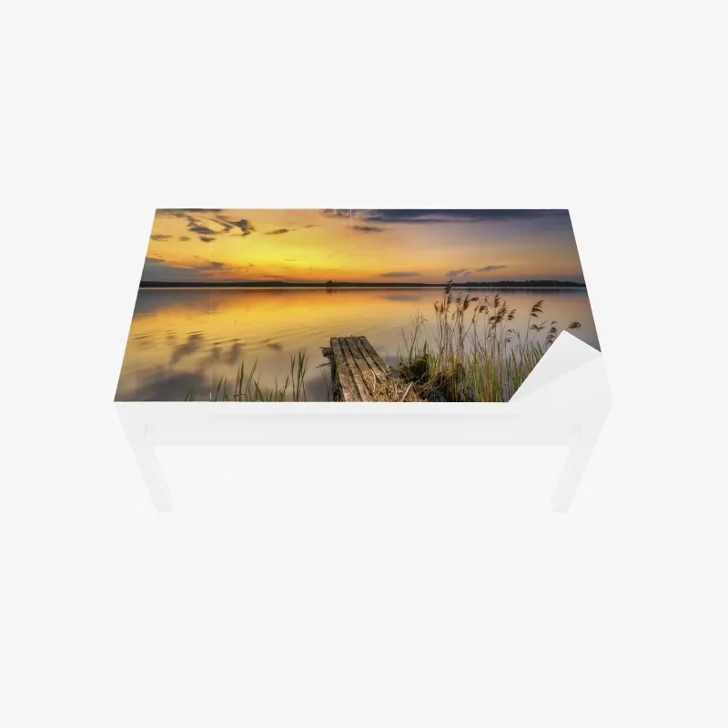 Naklejka na biurko i stół dramatyczna czarno-biała fala oceanu – Wallissimo®