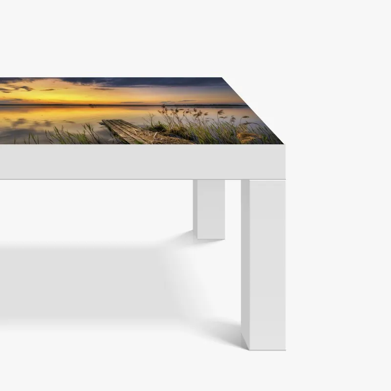 Naklejka na biurko i stół dramatyczna czarno-biała fala oceanu – Wallissimo®