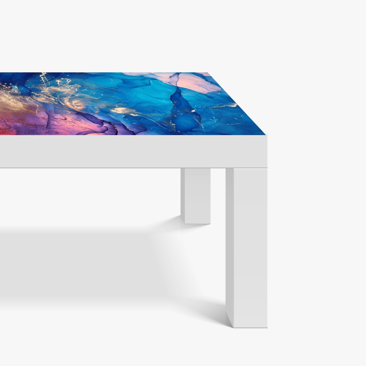 Naklejka na biurko i stół niebieska marmurowa abstrakcja z atramentu alkoholowego – Wallissimo® Naklejka na biurko i stół niebieska marmurowa abstrakcja z atramentu alkoholowego – Wallissimo®