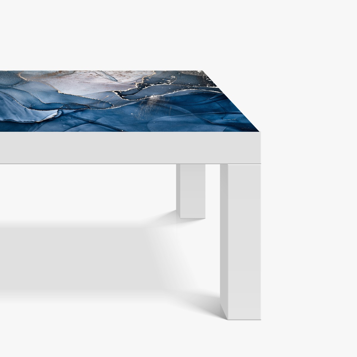 Naklejka na biurko i stół głęboki niebieski marmur abstrakcja – Wallissimo® Naklejka na biurko i stół głęboki niebieski marmur abstrakcja – Wallissimo®