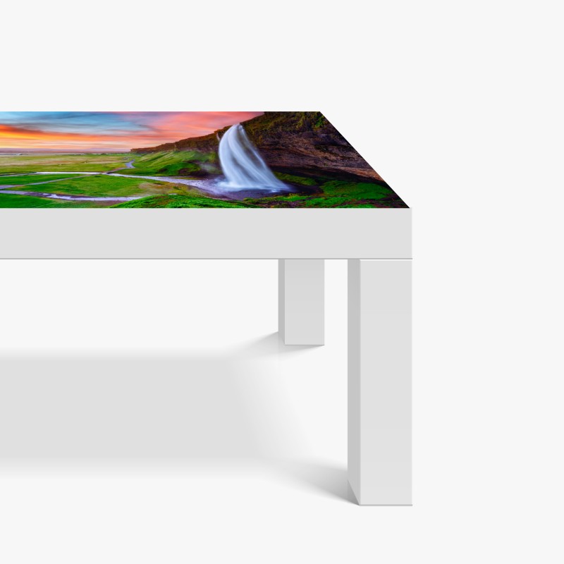 Naklejka na biurko i stół różany akwarelowy ogród z kolibrem – Wallissimo®