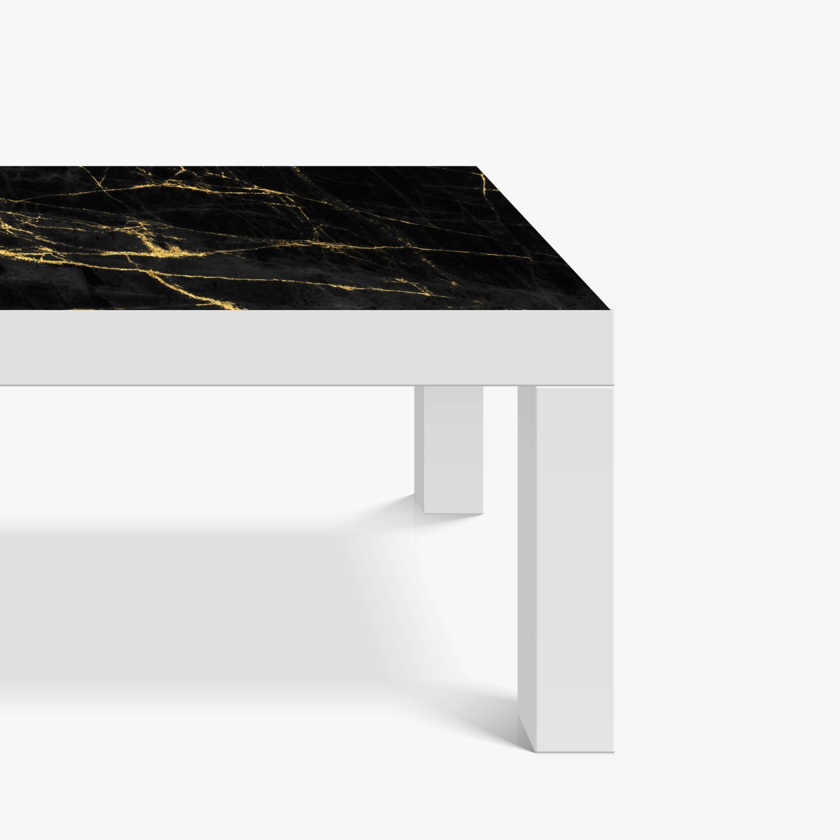 Naklejka na biurko i stół czarny marmur ze złotymi żyłami – Wallissimo® Naklejka na biurko i stół czarny marmur ze złotymi żyłami – Wallissimo®