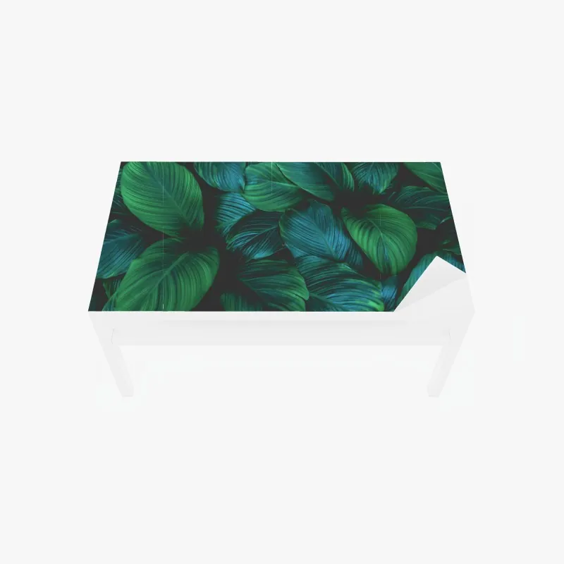 Naklejka na biurko i stół pastelowy tropikalny wzór botaniczny z żurawiami – Wallissimo®