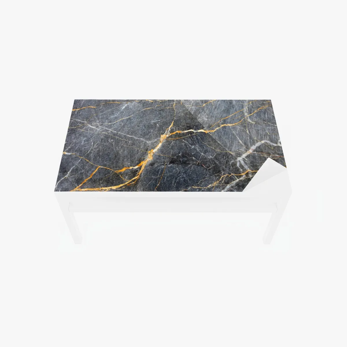 Naklejka na biurko i stół ciemnoszary marmur ze złotymi żyłami – Wallissimo® Naklejka na biurko i stół ciemnoszary marmur ze złotymi żyłami – Wallissimo®