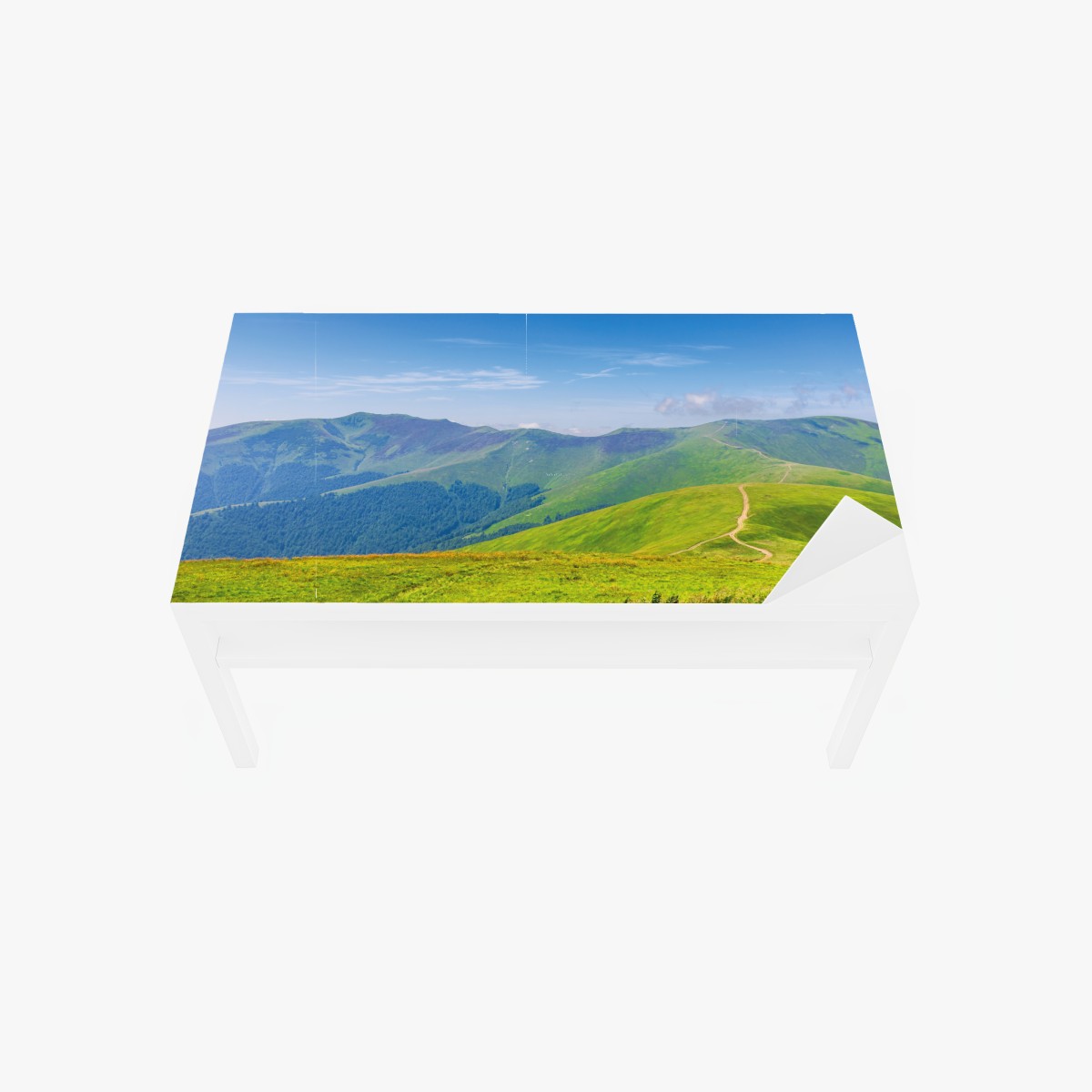 Table & desk veneer sunny Borzhava ridge meadow, Transcarpathia, Ukraine