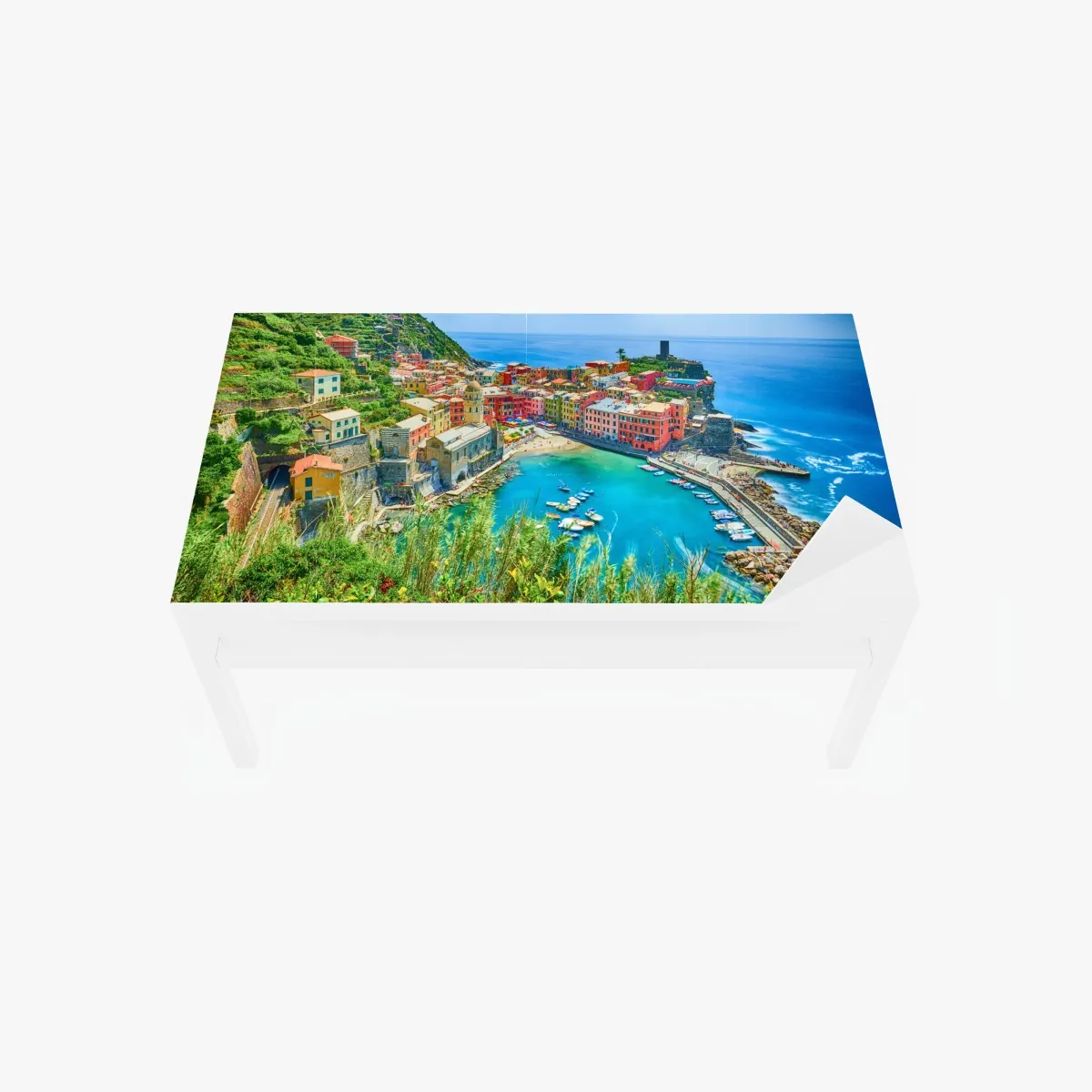 Naklejka na biurko i stół Vernazza kolorowa wioska nadmorska, Włochy – Wallissimo® Naklejka na biurko i stół Vernazza kolorowa wioska nadmorska, Włochy – Wallissimo®