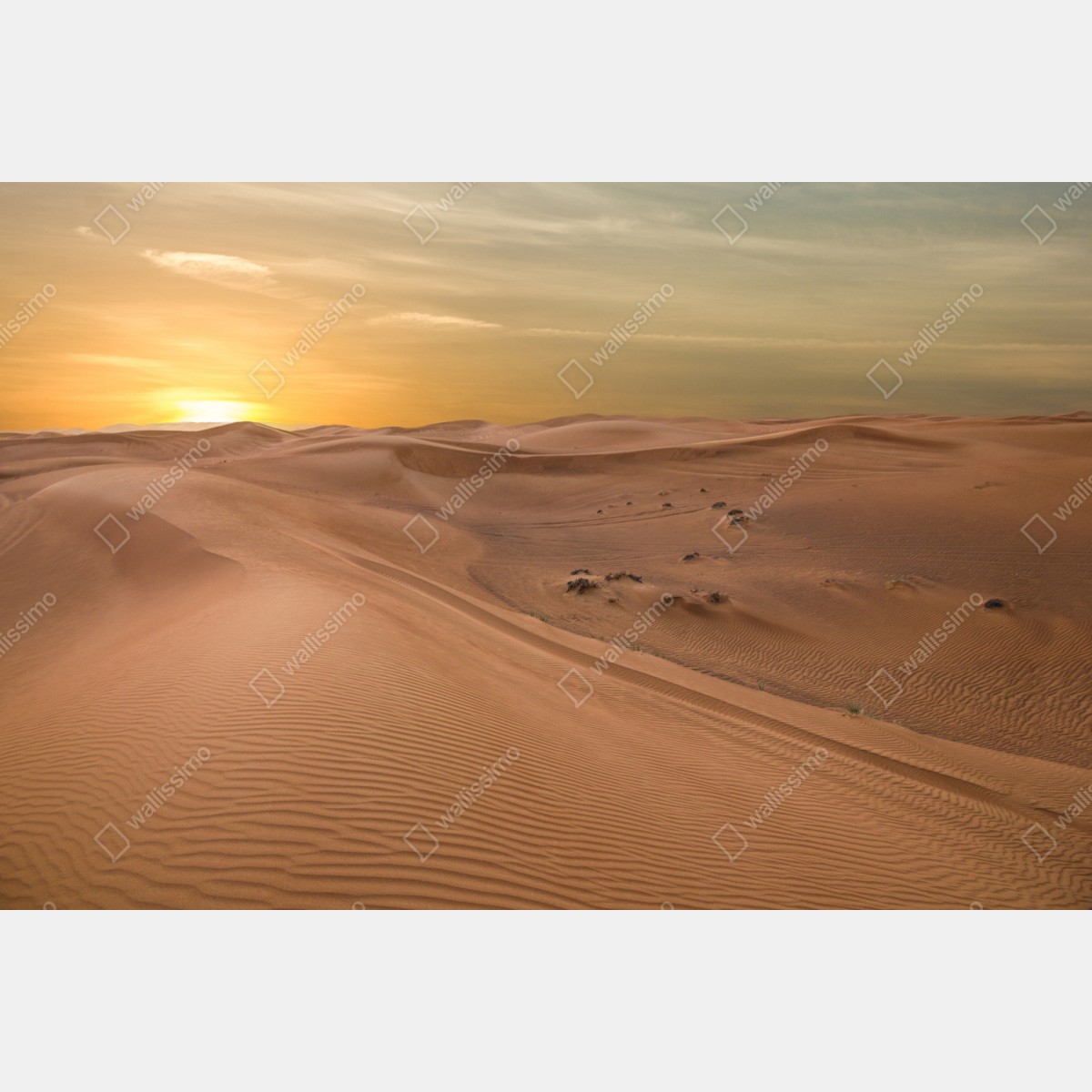 Naklejka na biurko i stół zachód słońca nad pustynią ZEA – Wallissimo® Naklejka na biurko i stół zachód słońca nad pustynią ZEA – Wallissimo®