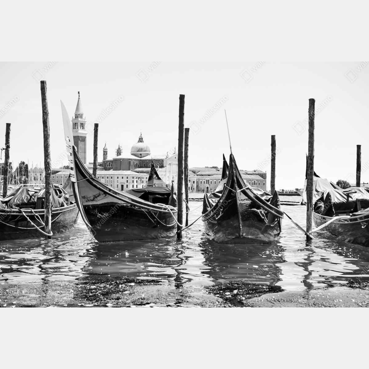 Naklejka na biurko i stół gondole przy kei w Wenecji – Wallissimo® Naklejka na biurko i stół gondole przy kei w Wenecji – Wallissimo®