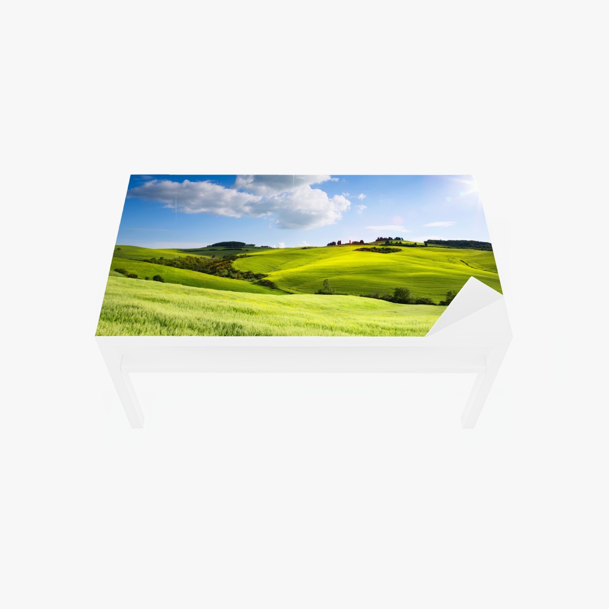 Table & desk veneer Tuscany rolling hills at sunset