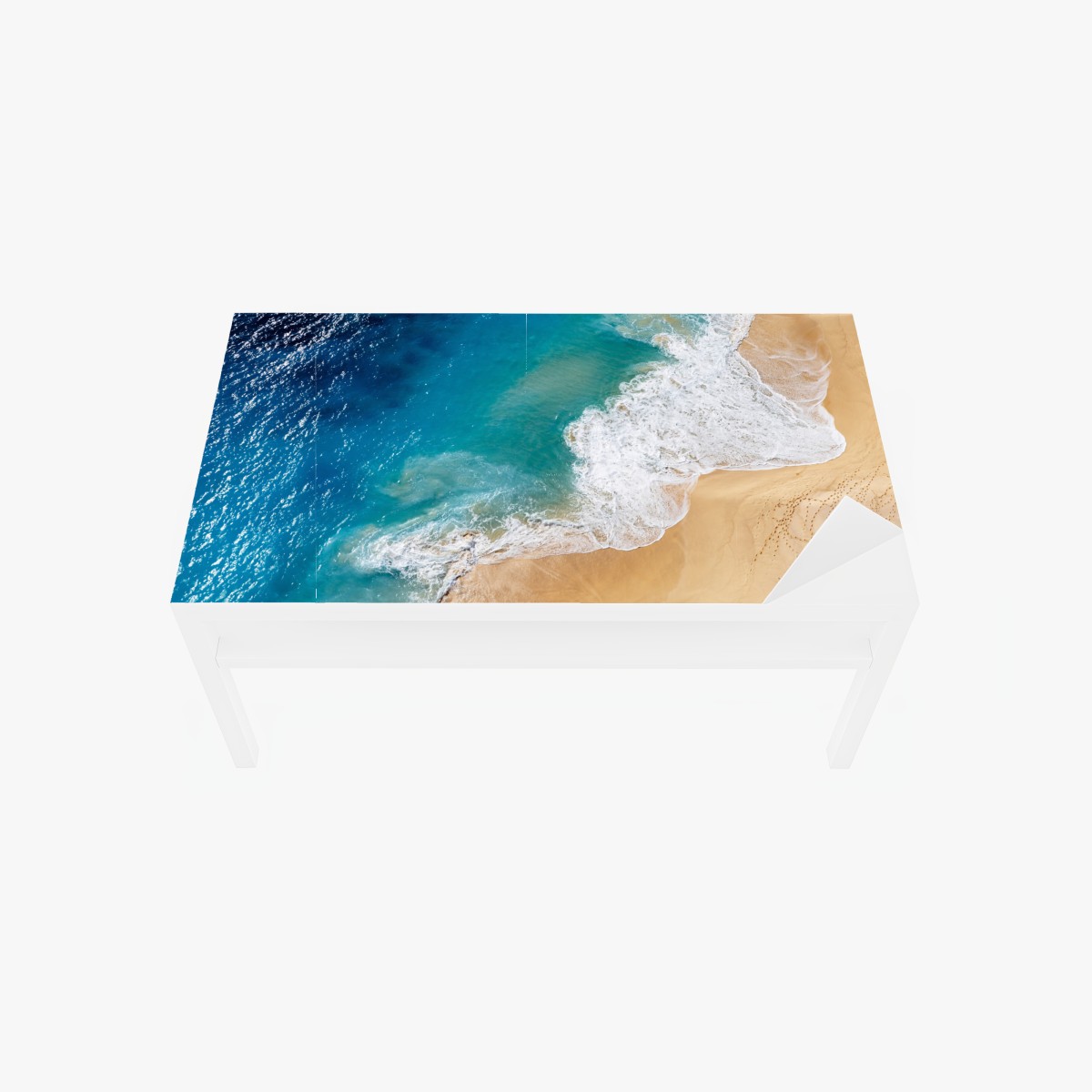 Table & desk veneer aerial turquoise beach shoreline