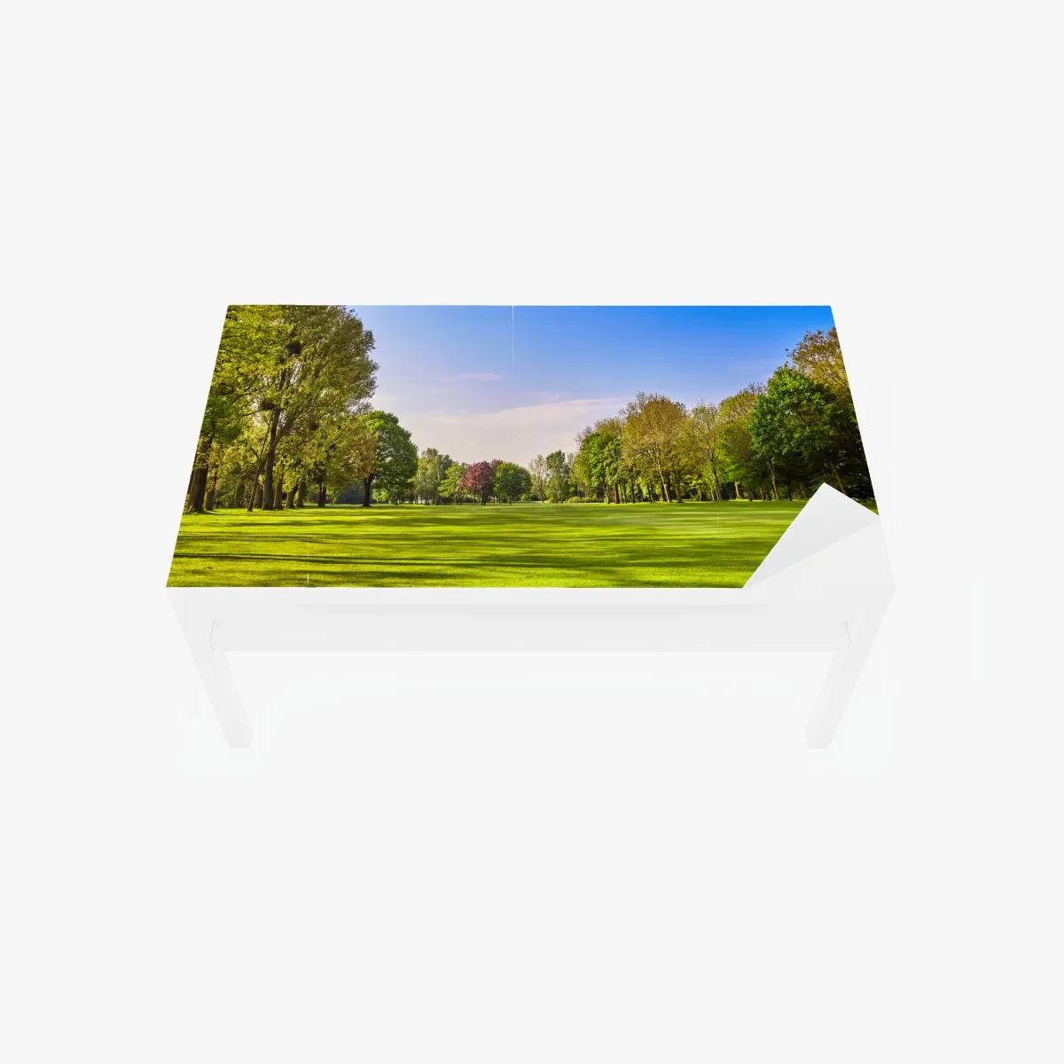 Naklejka na biurko i stół słoneczna panorama parku miejskiego – Wallissimo® Naklejka na biurko i stół słoneczna panorama parku miejskiego – Wallissimo®