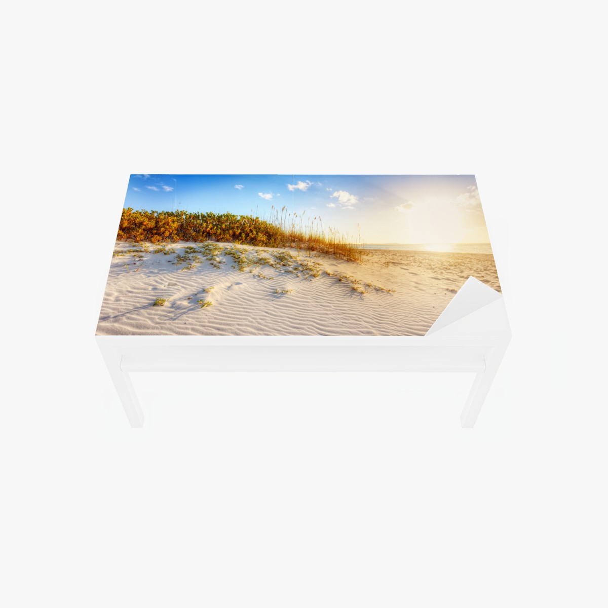 Table & desk veneer sunset over Grace Bay sand dunes