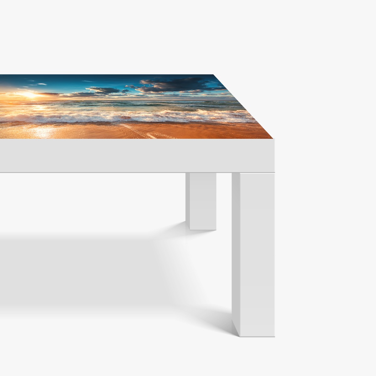 Naklejka na biurko i stół złoty wschód słońca nad brzegiem morza – Wallissimo® Naklejka na biurko i stół złoty wschód słońca nad brzegiem morza – Wallissimo®