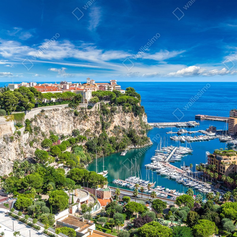 Naklejka na biurko i stół panorama portu Monte Carlo – Wallissimo® Naklejka na biurko i stół panorama portu Monte Carlo – Wallissimo®