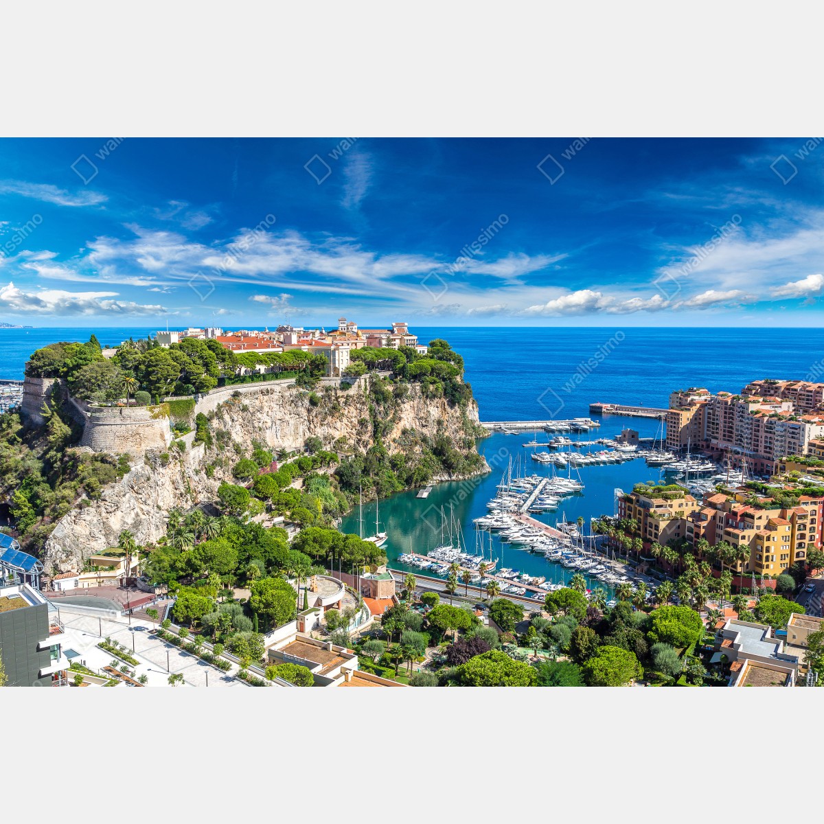 Naklejka na biurko i stół panorama portu Monte Carlo – Wallissimo® Naklejka na biurko i stół panorama portu Monte Carlo – Wallissimo®