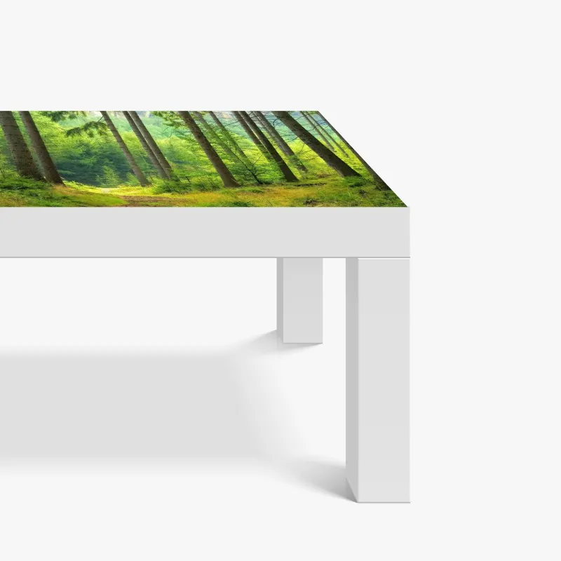 Naklejka na biurko i stół delikatny złoty wzór miłorzębu – Wallissimo®