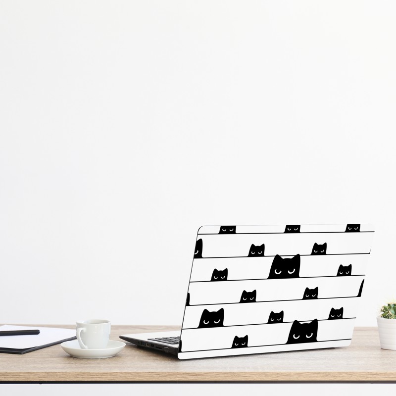 Naklejka na laptopa delikatny botaniczny rysunek kwiatowy – Wallissimo®