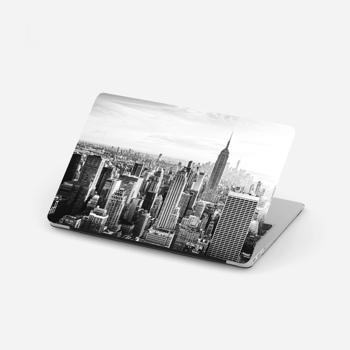 Laptop sticker New York skyline in monochrome