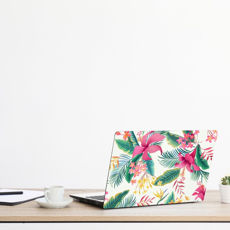 Naklejka na laptopa turkusowy i złoty płynny wir abstrakcji – Wallissimo®