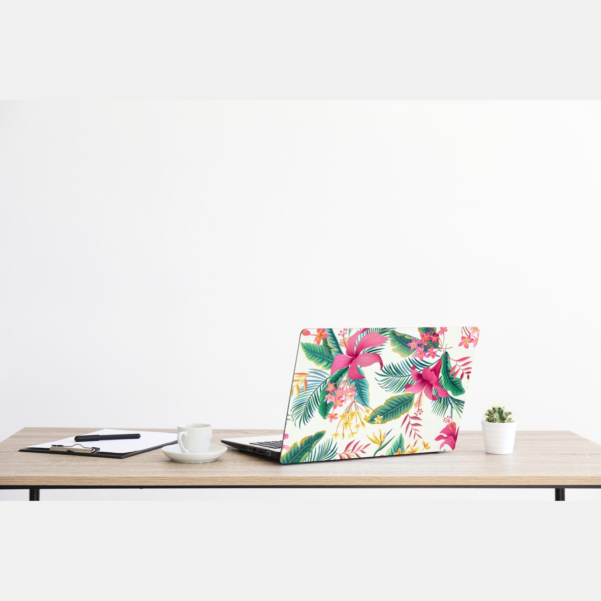 Naklejka na laptopa tropikalny botaniczny wzór kwiatowy – Wallissimo® Naklejka na laptopa tropikalny botaniczny wzór kwiatowy – Wallissimo®