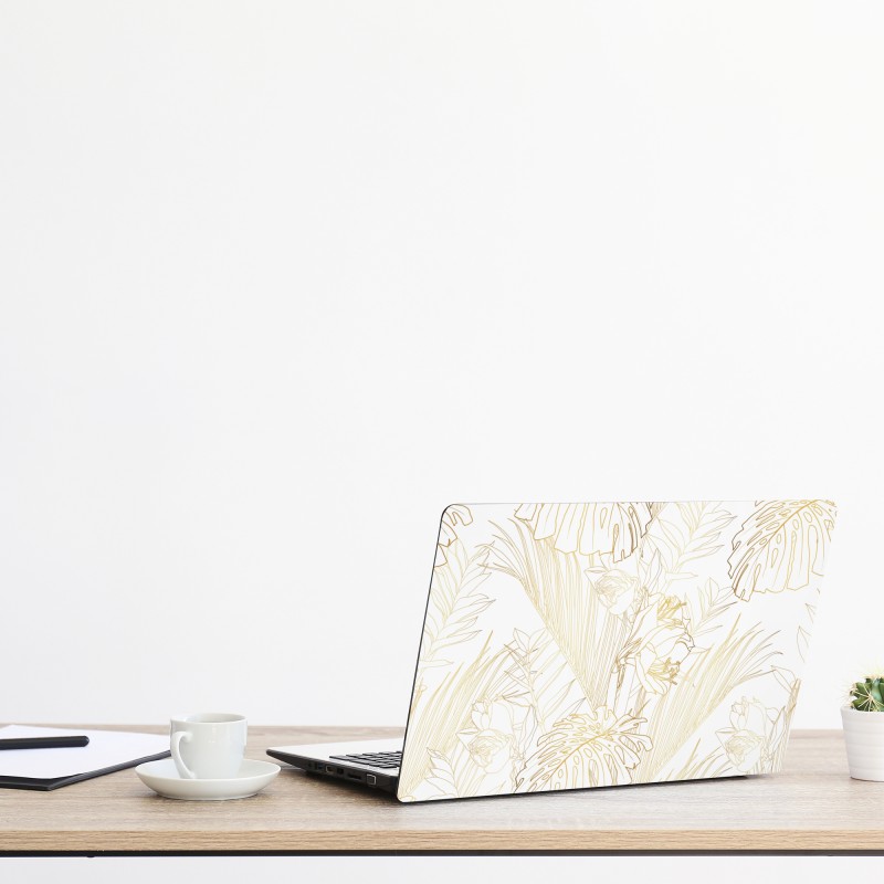 Naklejka na laptopa zabawny abstrakcyjny wzór roślinny – Wallissimo®