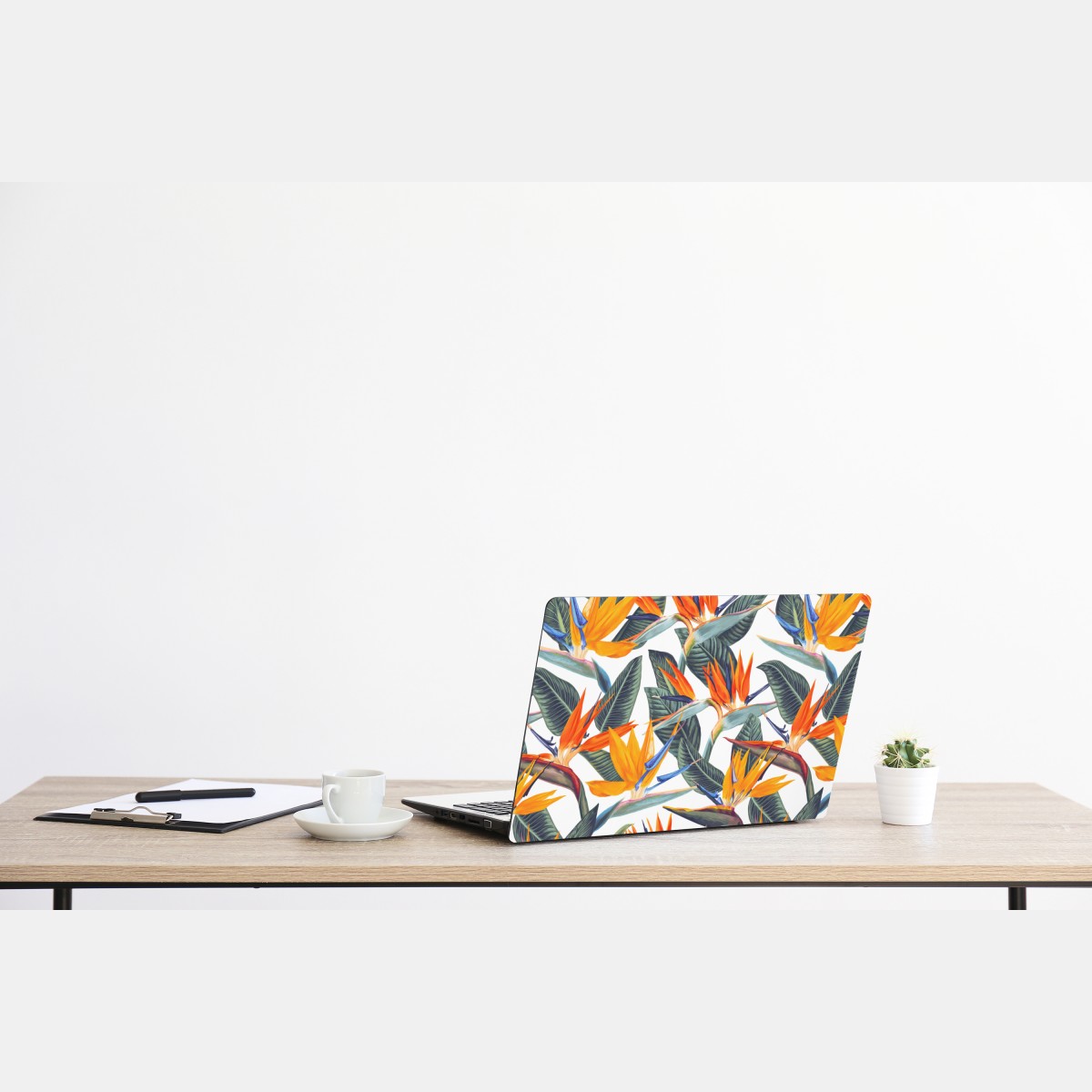 Naklejka na laptopa tropikalny wzór strelicji – Wallissimo® Naklejka na laptopa tropikalny wzór strelicji – Wallissimo®