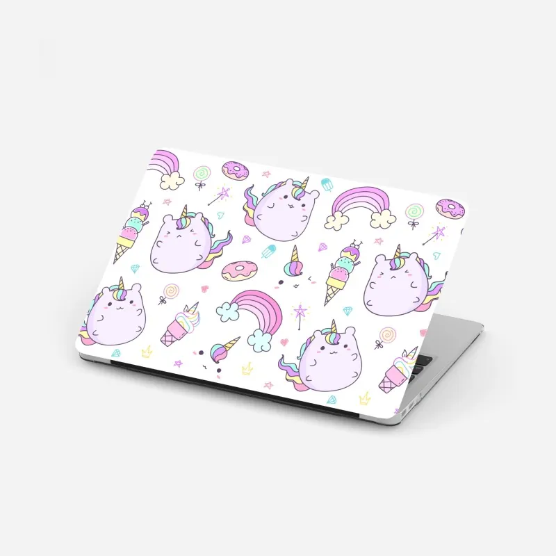 Naklejka na laptopa luksusowa abstrakcja turkus z złotymi żyłami – Wallissimo®