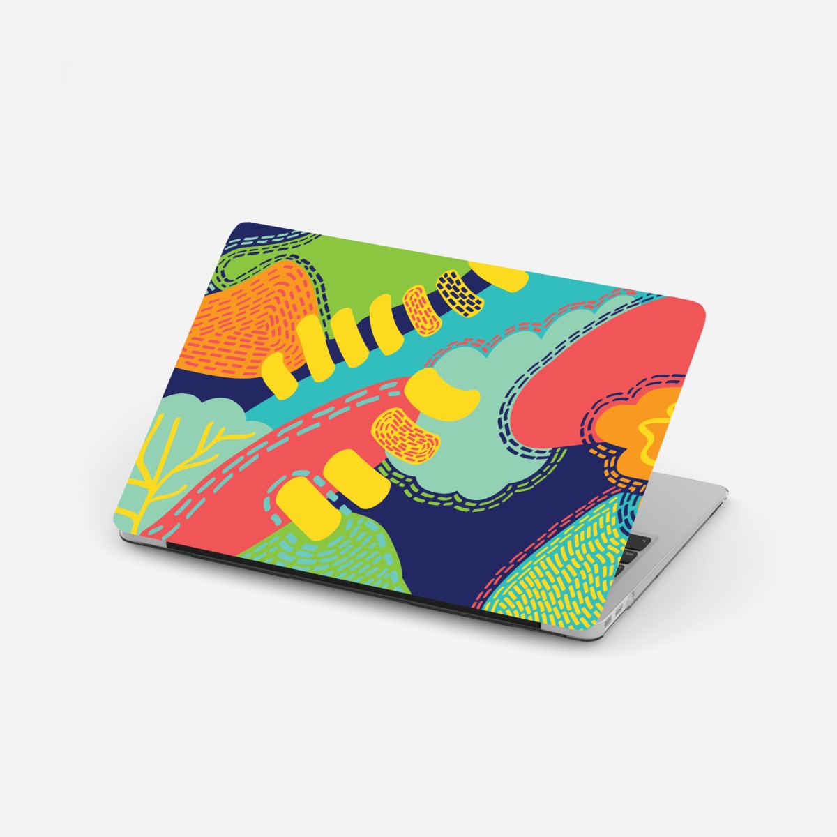 Laptop sticker vibrant abstract pattern art