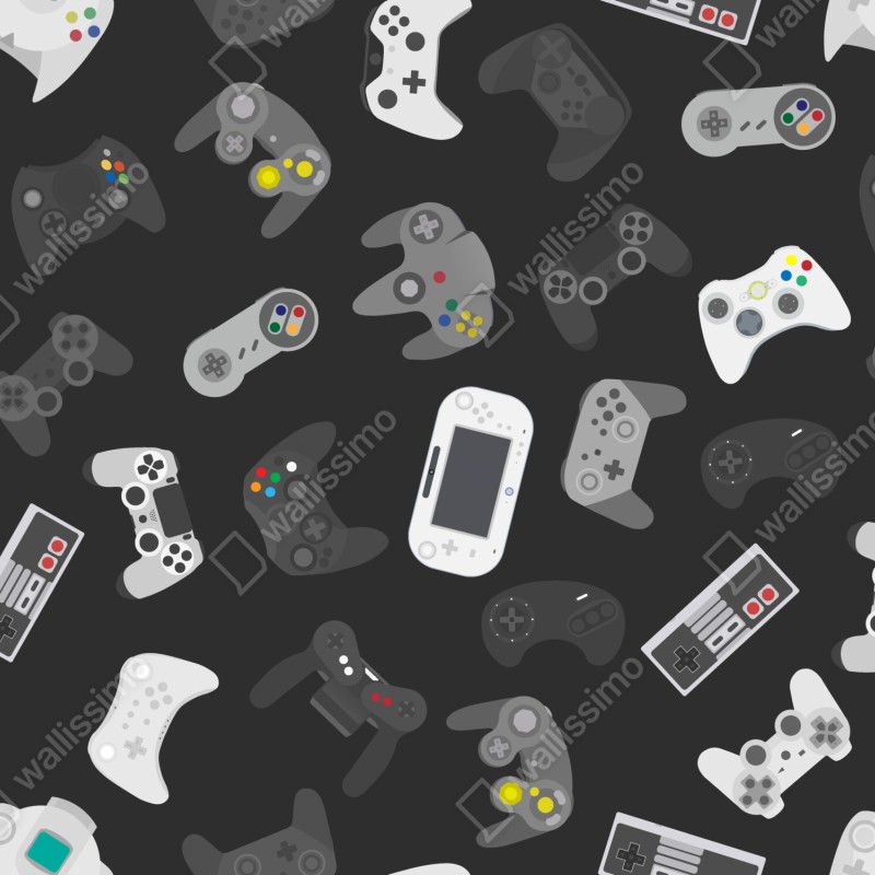 Naklejka na laptopa wzór retro kontrolerów do gier – Wallissimo® Naklejka na laptopa wzór retro kontrolerów do gier – Wallissimo®