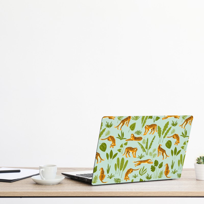 Naklejka na laptopa zabawny abstrakcyjny wzór roślinny – Wallissimo®