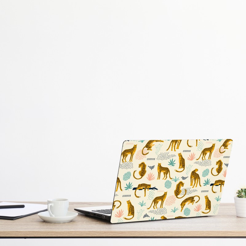 Naklejka na laptopa zabawny abstrakcyjny wzór roślinny – Wallissimo®