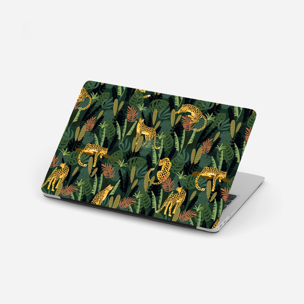 Laptop sticker tropical leopard jungle pattern